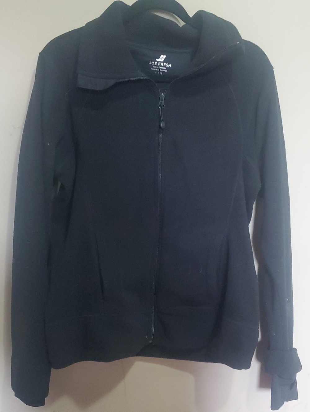 Joe Fresh Women’s Black Full-Zip Hoodie Jacket Size Xl